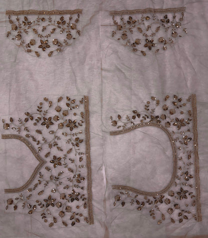 Muted Glamour Floral Net Saree