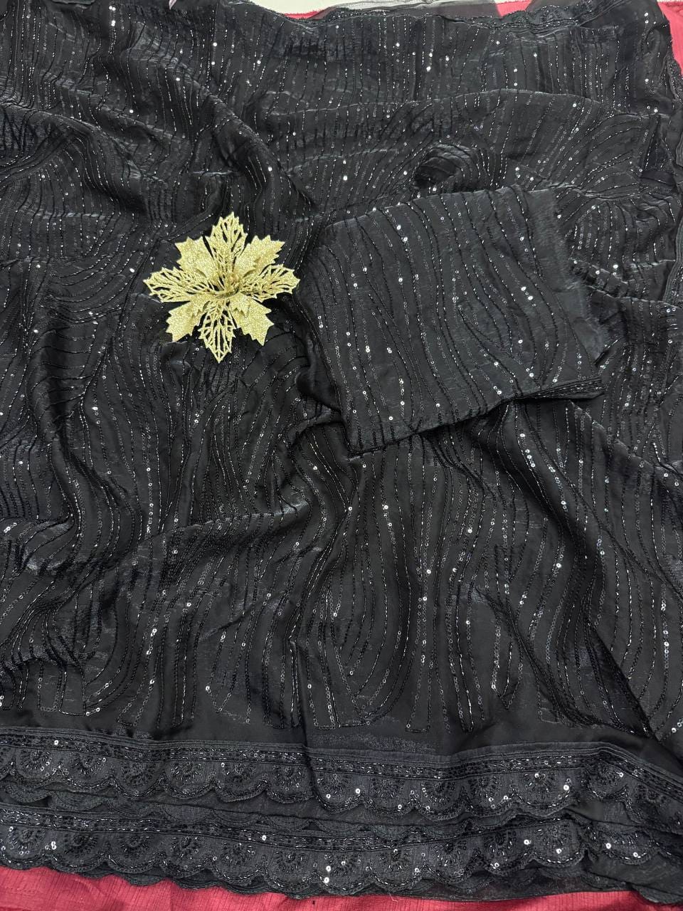BLACK QUEEN PREMIUM TWO TONE SPACE SILK SAREE